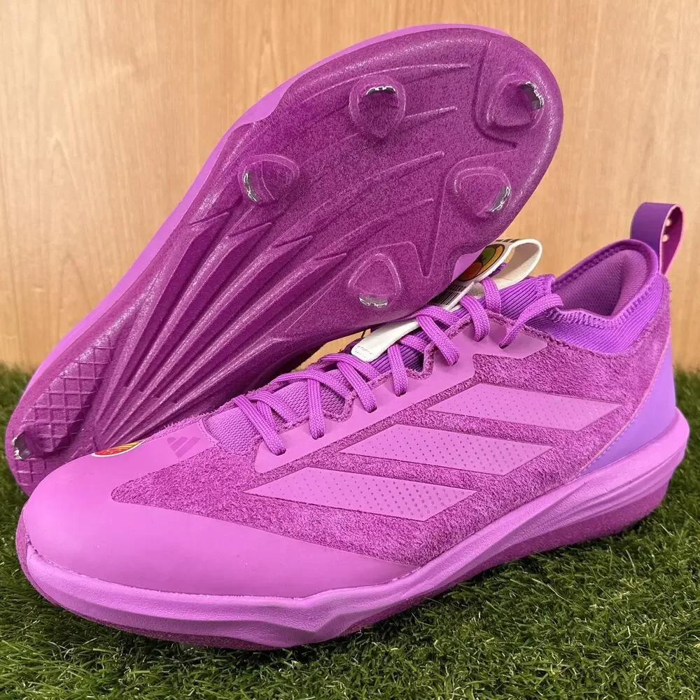 Adizero Impact Metal BSB Somos Purple Baseball Cleats JH9131 Men's Size 14